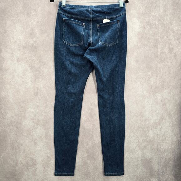 Blue Stretch Pullon Skinny Leggings Jeggings Cotton Jeans Pants S Small - Picture 2 of 6